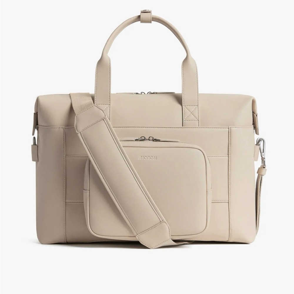 Ivory Leather Monos Metro Duffel
